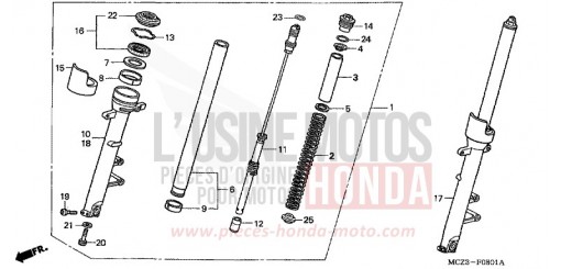 FRONT FORK (CB900F4/5/6/7) CB900F4 de 2004